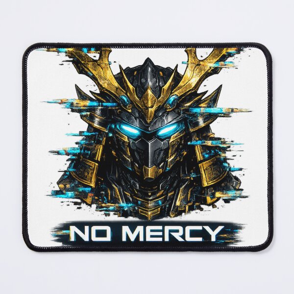 Item preview, NO MERCY Cyber Samurai Helmet Glitch Anime Mecha Bushido Streetwear Design designed and sold by OFFLINE FOREVER™ オフライン.
