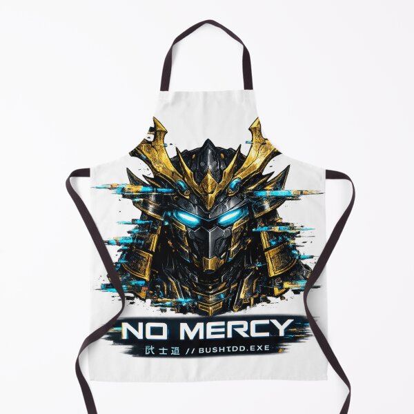 Item preview, NO MERCY Cyber Samurai Helmet Glitch Anime Mecha Bushido Streetwear Design designed and sold by OFFLINE FOREVER™ オフライン.