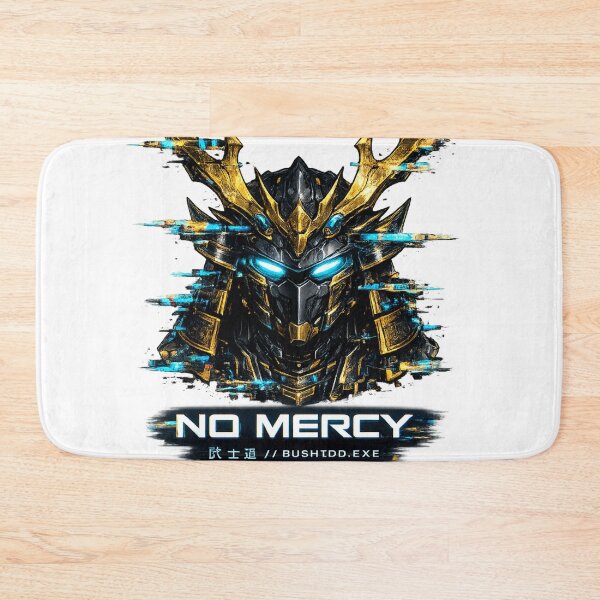 Item preview, NO MERCY Cyber Samurai Helmet Glitch Anime Mecha Bushido Streetwear Design designed and sold by OFFLINE FOREVER™ オフライン.
