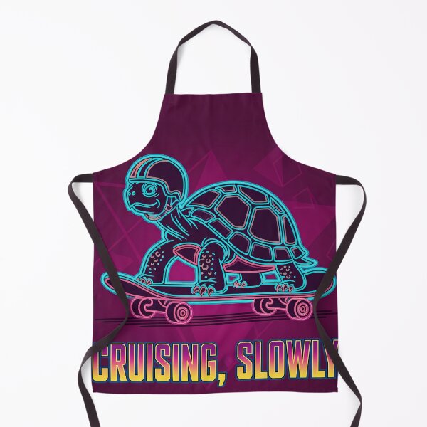 Item preview, Retro Neon Skater Turtle Cruising Slowly | Silly Paws Studio designed and sold by SillyPawsStudio.