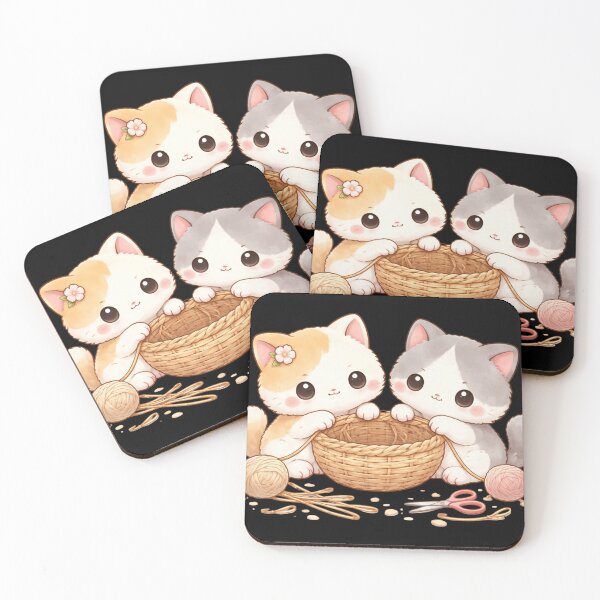 Item preview, Basket Weaving - kawaii cat designed and sold by DamioPolArt.