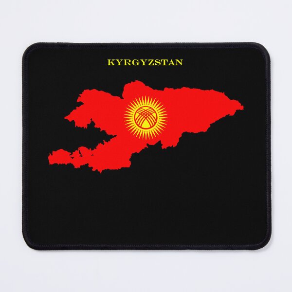 Item preview, Kyrgyzstan Map Flag Silhouette Central Asia Travel Pride Gift designed and sold by NTGUILTY.