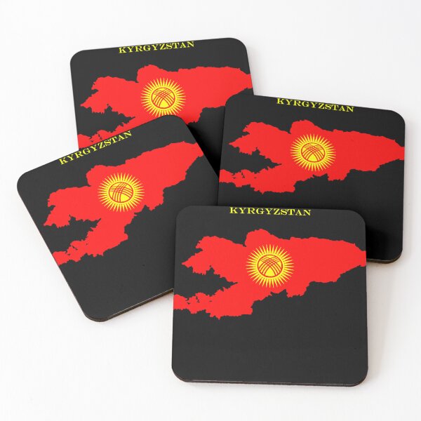 Item preview, Kyrgyzstan Map Flag Silhouette Central Asia Travel Pride Gift designed and sold by NTGUILTY.