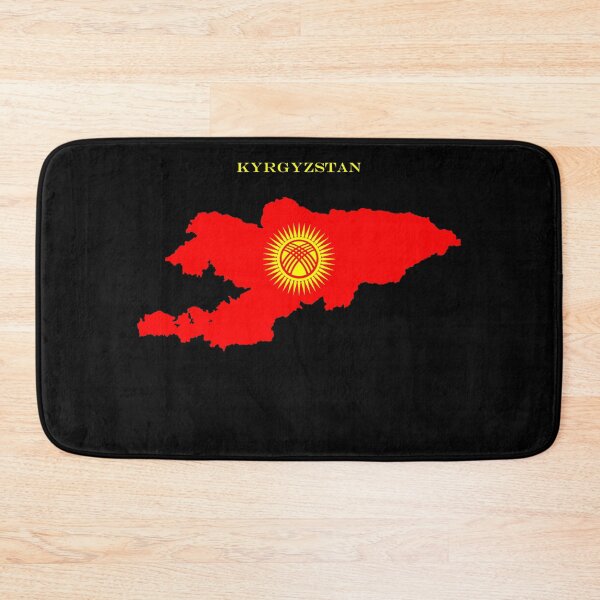 Item preview, Kyrgyzstan Map Flag Silhouette Central Asia Travel Pride Gift designed and sold by NTGUILTY.