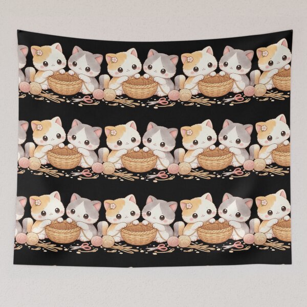 Item preview, Basket Weaving - kawaii cat designed and sold by DamioPolArt.