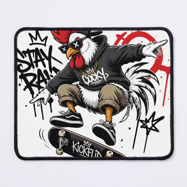 Item preview, Funny Skateboarding Chicken Design | Punk Rooster Kickflip Streetwear Graphic designed and sold by rich4Design.