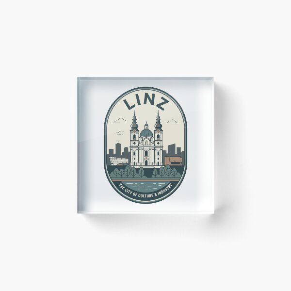 Item preview, Vintage Linz Austria Travel Badge Skyline designed and sold by k3rstman1.