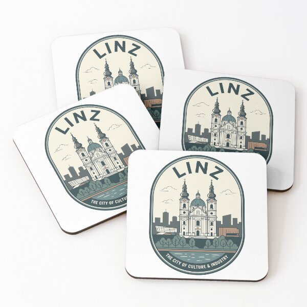 Item preview, Vintage Linz Austria Travel Badge Skyline designed and sold by k3rstman1.