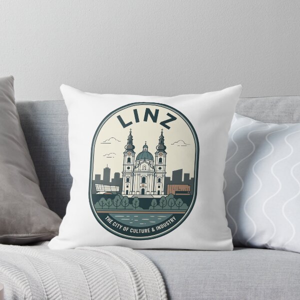 Item preview, Vintage Linz Austria Travel Badge Skyline designed and sold by k3rstman1.