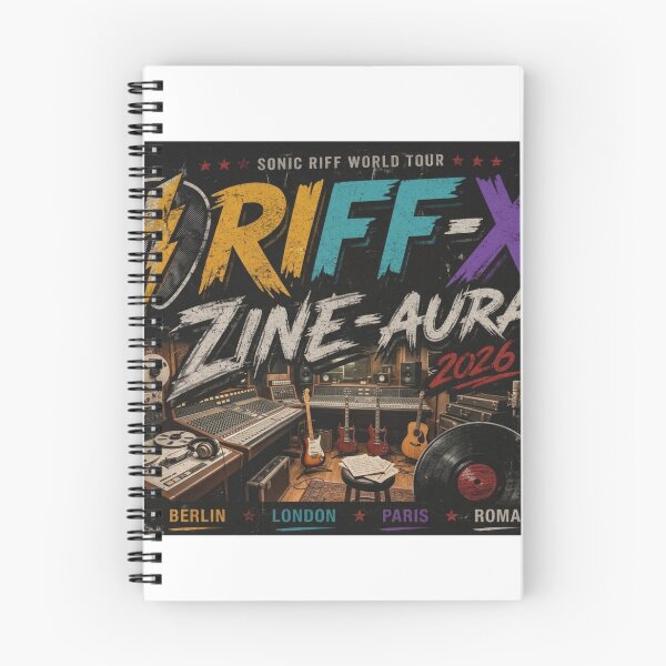 Item preview, RIFF-X ZINE-AURA 2026 Vintage Rock Studio Graphic designed and sold by shikuldo7.