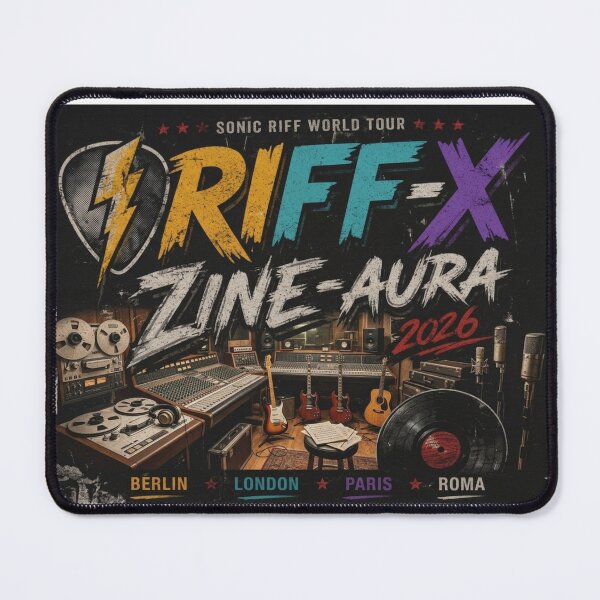 Item preview, RIFF-X ZINE-AURA 2026 Vintage Rock Studio Graphic designed and sold by shikuldo7.