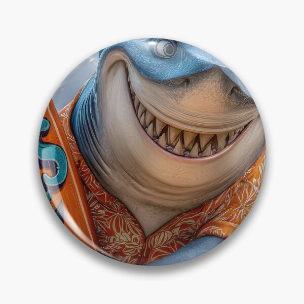 Item preview, Smiling Shark in Summer Vibes with Surfboard designed and sold by Artessie.