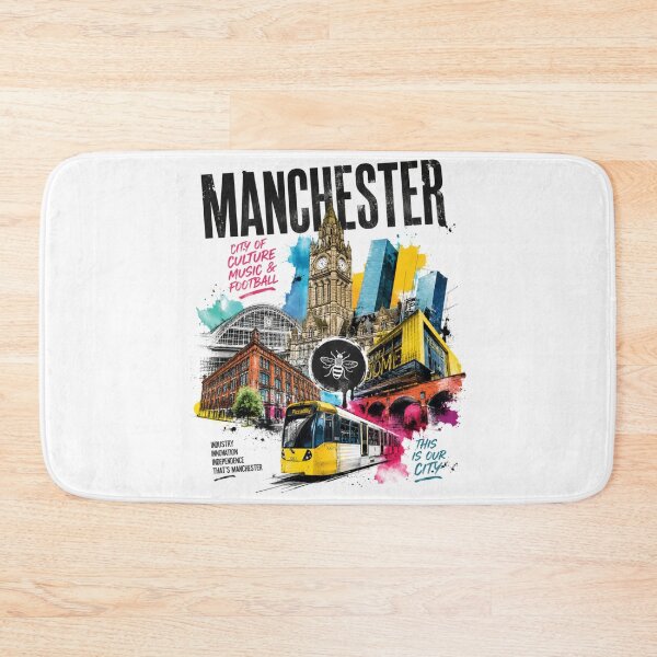 Item preview, Manchester Vibes – City of Music, Football & Culture designed and sold by Countries&Cities Shop.