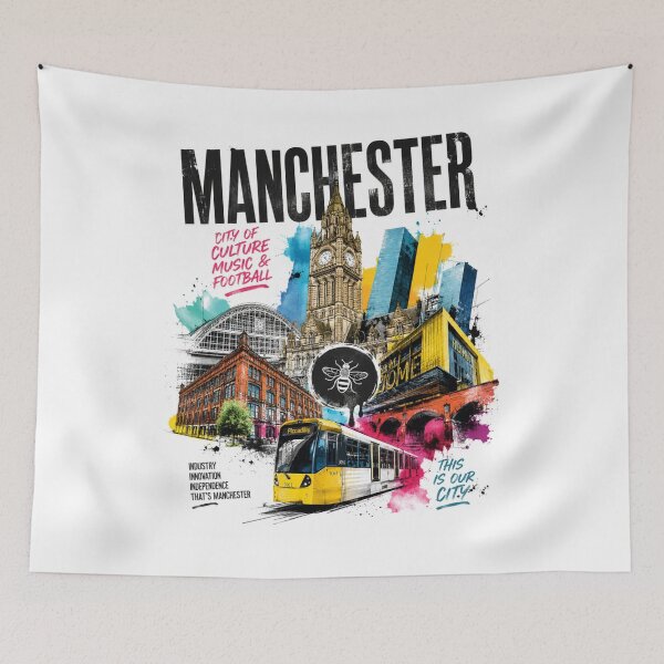 Item preview, Manchester Vibes – City of Music, Football & Culture designed and sold by Countries&Cities Shop.