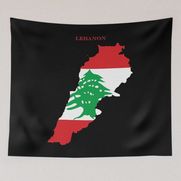 Item preview, Lebanon Map Flag Silhouette Middle East Travel Pride Gift designed and sold by NTGUILTY.