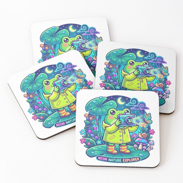Item preview, Nature Photographer Frog – Cute Adventure Cartoon Forest Aesthetic Neon designed and sold by ArtsyExplorer.