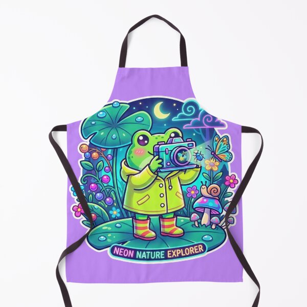 Item preview, Nature Photographer Frog – Cute Adventure Cartoon Forest Aesthetic Neon designed and sold by ArtsyExplorer.