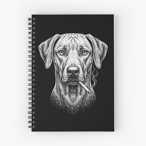Item preview, Divertido meme del dueño del perro Rhodesian Ridgeback fumando designed and sold by DoodleTortle.