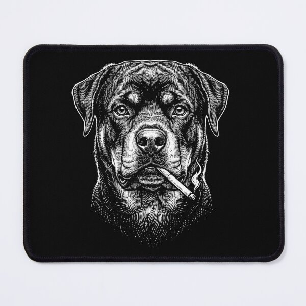 Item preview, Funny Rottweiler Smoking Meme Dog Owner designed and sold by DoodleTortle.