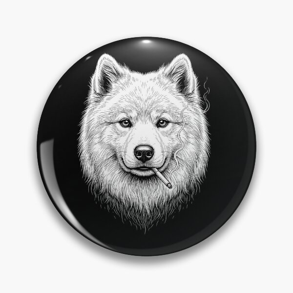 Item preview, Funny Samoyed Smoking Meme Dog Owner designed and sold by DoodleTortle.