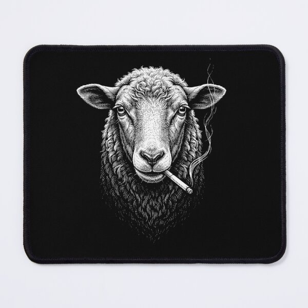 Item preview, Funny Sheep Smoking Meme Animal Lover designed and sold by DoodleTortle.