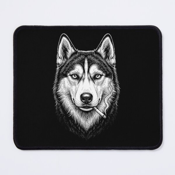 Item preview, Funny Siberian Husky Smoking Meme Dog Owner designed and sold by DoodleTortle.