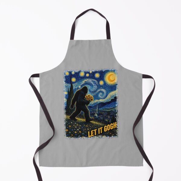 Item preview, Let It Gogh Vincent Van Gogh Funny Bigfoot Tees Starry Night Long Sleeve designed and sold by ArleneRowe.