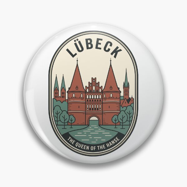 Item preview, Lübeck Germany Holstentor Vintage Travel Emblem designed and sold by k3rstman1.