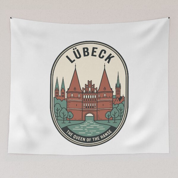 Item preview, Lübeck Germany Holstentor Vintage Travel Emblem designed and sold by k3rstman1.