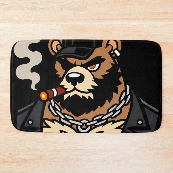 Item preview, Leather Smoking Daddy Bear designed and sold by BlueBullBazaar.