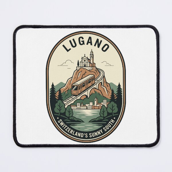 Item preview, Vintage Lugano Switzerland Mountain Funicular Lake Badge designed and sold by k3rstman1.