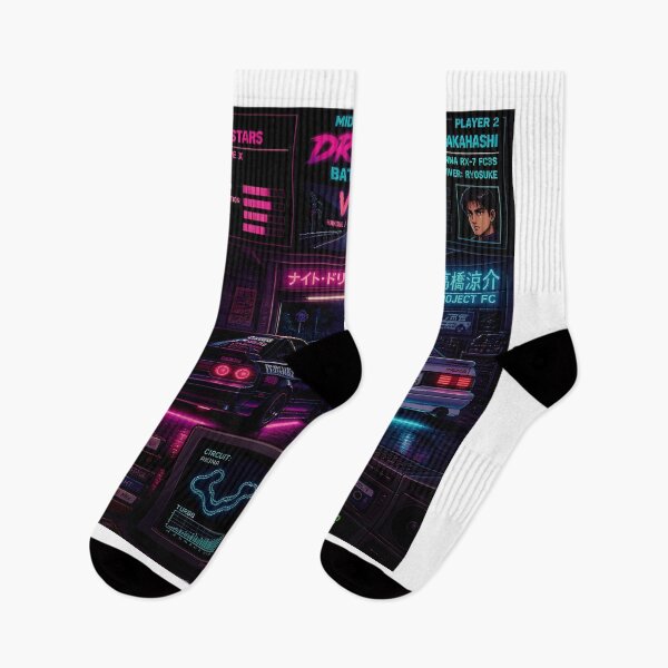 Item preview, Midnight Drift Garage Synthwave Racer Retro JDM Pixel Art designed and sold by ThePixelArchive.