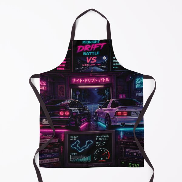 Item preview, Midnight Drift Garage Synthwave Racer Retro JDM Pixel Art designed and sold by ThePixelArchive.