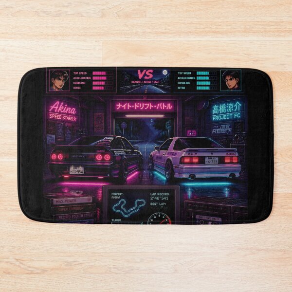 Item preview, Midnight Drift Garage Synthwave Racer Retro JDM Pixel Art designed and sold by ThePixelArchive.