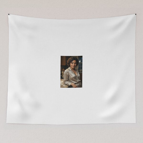 Item preview, Sarah Duvall baking in satin pajamas designed and sold by CathryneDelamort.