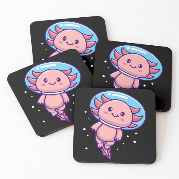 Item preview, Cute Axolotl Astronaut Floating In Space Cartoon designed and sold by mseymo.