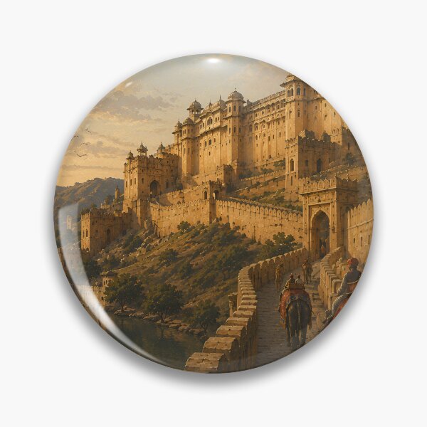 Item preview, Amber Fort at Golden Hour designed and sold by RajRang.