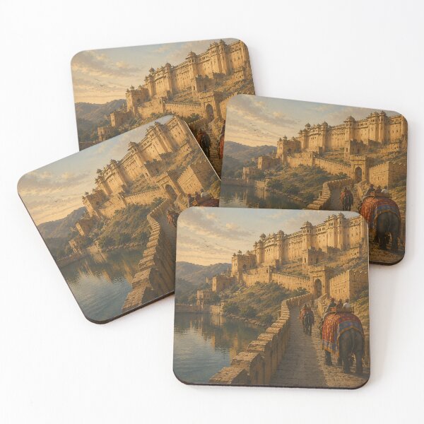 Item preview, Amber Fort at Golden Hour designed and sold by RajRang.
