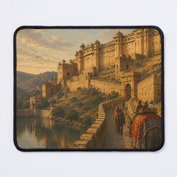 Item preview, Amber Fort at Golden Hour designed and sold by RajRang.
