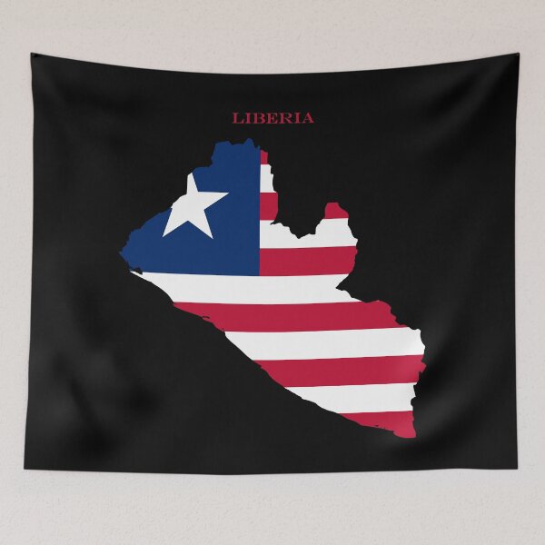 Item preview, Liberia Map Flag Silhouette Africa Travel Pride Gift designed and sold by NTGUILTY.