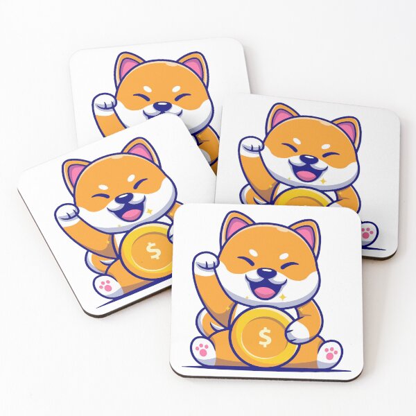 Item preview, Cute Lucky Shiba Inu Dog Holding Gold Dollar Coin designed and sold by mseymo.