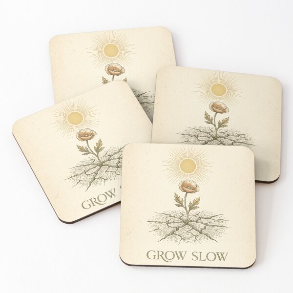 Item preview, Grow Slow Vintage Botanical Motivation T-Shirt designed and sold by MaynyStudio.