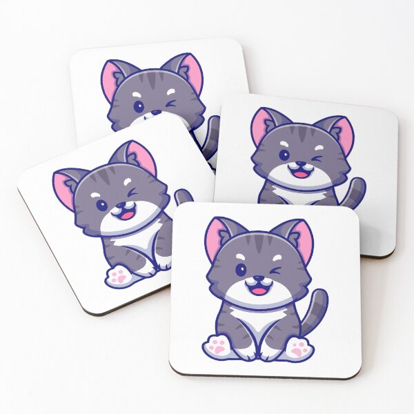 Item preview, Cute Winking Grey Tabby Cat Sitting Cartoon designed and sold by mseymo.