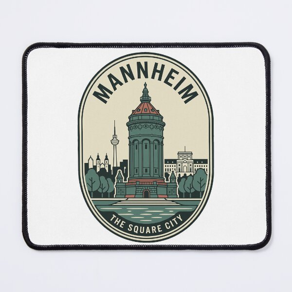 Item preview, Vintage Mannheim Water Tower Germany Travel Badge designed and sold by k3rstman1.