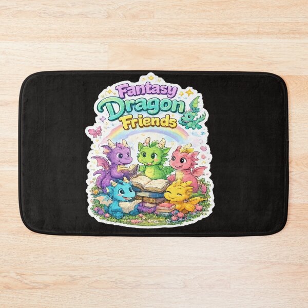 Item preview, Fantasy Dragon Friends Cute Kawaii Reading Club designed and sold by Artbysarmina.