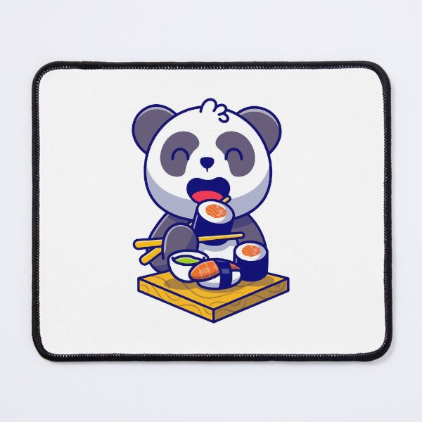 Item preview, Cute Panda Bear Eating Sushi With Chopsticks designed and sold by mseymo.