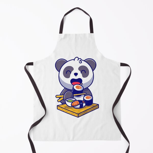 Item preview, Cute Panda Bear Eating Sushi With Chopsticks designed and sold by mseymo.