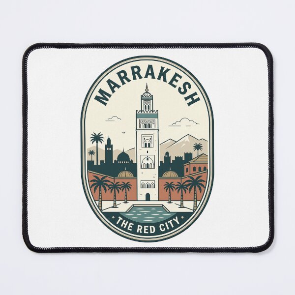 Item preview, Vintage Marrakesh Morocco Red City Travel Badge designed and sold by k3rstman1.