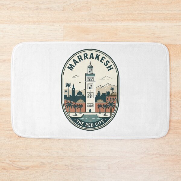 Item preview, Vintage Marrakesh Morocco Red City Travel Badge designed and sold by k3rstman1.
