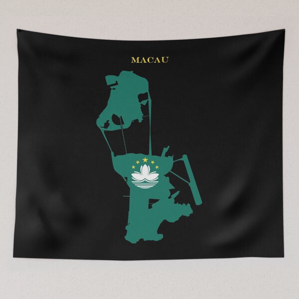 Item preview, Macau Map Flag Silhouette Asia Travel Pride Gift designed and sold by NTGUILTY.